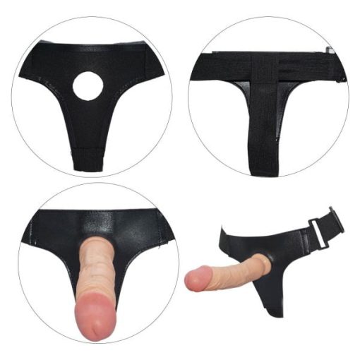 Bondage Unisex Strap-On Harness with Realistic Dildo 7 Inch - Image 4