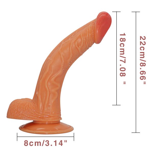 King Cock Strap On Harness With 7/8 Inch Dildo Beige - Image 4