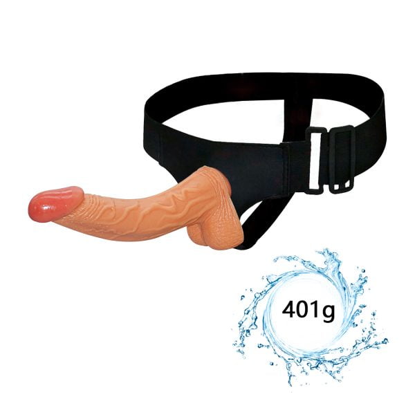 King Cock Strap On Harness With 7/8 Inch Dildo Beige - Image 3