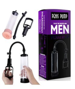 PENIS PUMP MEN 8.5INCH BIGGER PENIS GROWTH POWER VACUUM MALE ENHANCEMENT ENLARGER PUMP