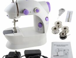 Mini Portable Sewing Machine,Kid’s Sewing Machine Handheld With 2-Speed, Double Thread, Double Speed With Light and Cutter