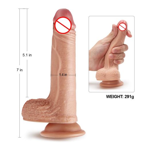 7 Inch Dildo Realistic Liquid Silicone Penis With Strong Suction Cup - Image 4