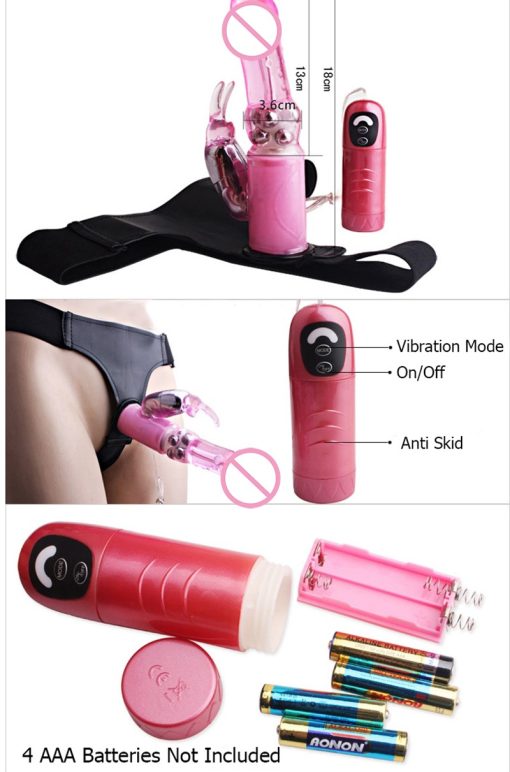 Multi-speed Strapon Vibrator Dildo Belt Penis - Image 2