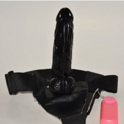 Strap on Dildo With Vibration Black (1)