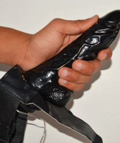 Strap on Dildo With Vibration Black (3)