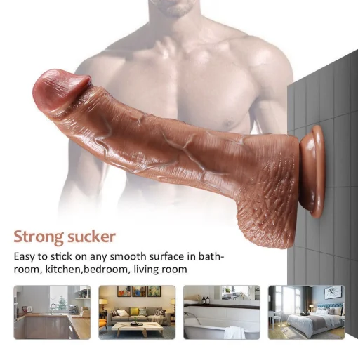 Waterproof Realistic HUGE Dildo Suction Cup Big Penis Anal Toys for Women - Image 4
